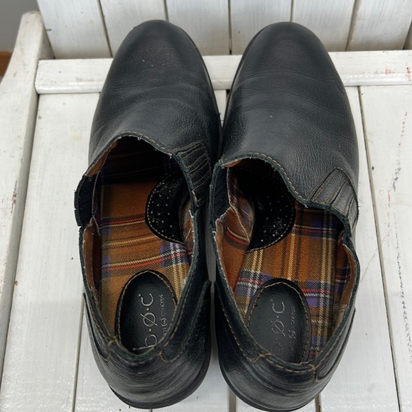 ⭐️BOC Black Leather High Heel Booties shoes size 8/39 - Picture 4 of 10